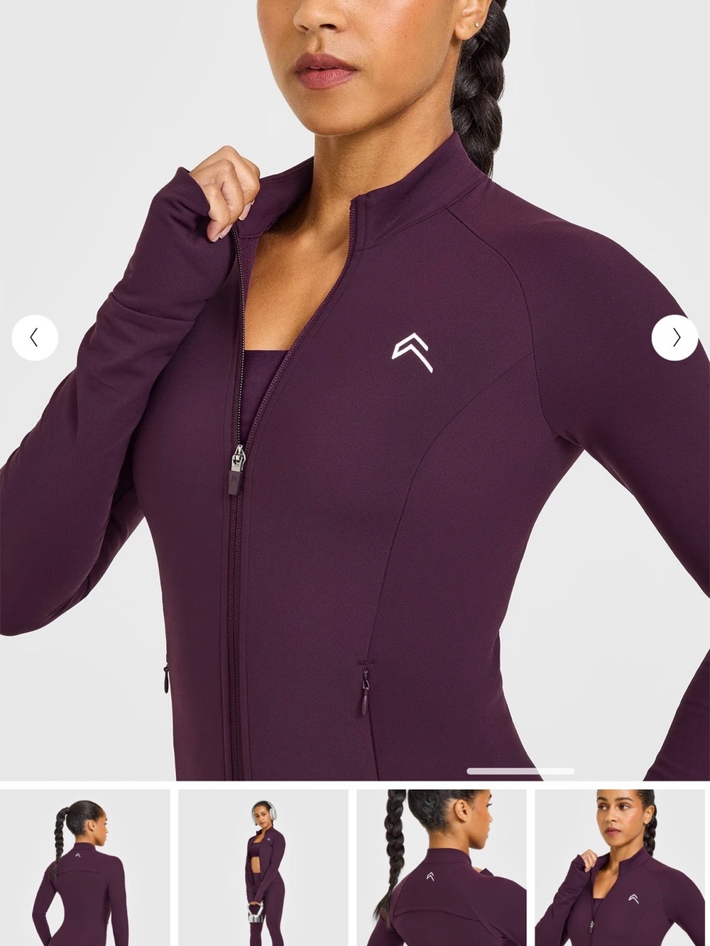 Oner Active UnifiedMove Pocket Jacket in Blackberry Purple Like New Not Worn